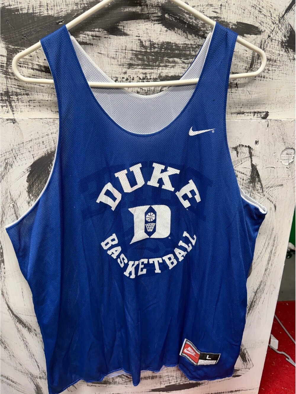 vintage duke basketball double sided reversible nike jersey